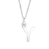 Sterling Silver Y Initial Necklace
