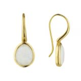 Yellow Gold Tulum Moon Stone Drop Earrings