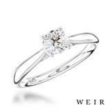 Platinum 0.40ct G VS2  Round brilliant cut Diamond Engagement Ring