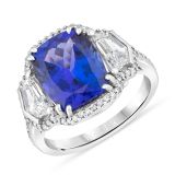 Platinum, Tanzanite & Diamond Dress Ring