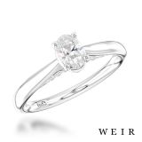 Platinum 0.30ct E VS1  Oval cut Diamond Engagement Ring