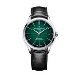 Clifton 40mm Green Dial Black Leather Bracelet Watch