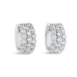 Weir Collection 18k Diamond Hoop Earrings