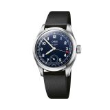 Big Crown Pointer Date 38mm Blue Dial Automatic Movement Stainless Steel Case Leather Strap Watch