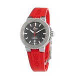 Aquis Date Relief 43.5mm Automatic Rubber Bracelet Watch