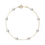 Mikimoto Pearl Chain Bracelet - Yellow Gold