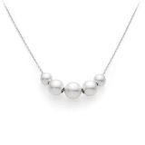 Mikimoto 18k White Gold White Akoya Pearl Necklace