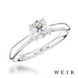 Platinum 0.50ct D SI1  Round brilliant cut Diamond Engagement Ring