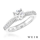 Platinum 0.70ct G VS2  Round brilliant cut Diamond Engagement Ring