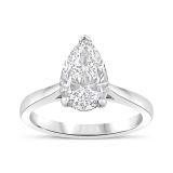 Weir Collection Platinum 2.02cts Pear Cut Diamond Ring