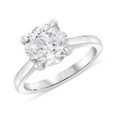 Platinum and 3ct Diamond Solitaire Ring