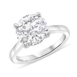 Platinum and 4ct Diamond Solitaire Ring.