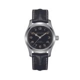 Khaki Field Automatic 42mm, Black Dial, Automatic Movement, Stainless Steel Case, Black Leather Strap Watch