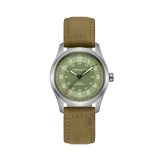 Khaki Field 38mm, Green Dial, Automatic Movement, Titanium Case, Green Leather Strap Watch
