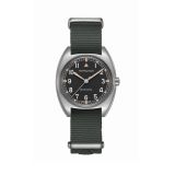 Khaki Pilot Pioneer 36mm, Black Dial, Mechanical Movement, Stainless Steel Case, Grey Textile Strap Watch