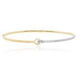 Weir Collection 18 Carat Yellow & White Gold Diamond Link Bangle