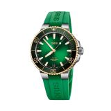 Aquis Date Calibre 400 41.5mm Green Dial Automatic Movement Stainless Steel Case Rubber Strap Watch