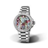 Aquis Date 41.5mm Multi-Coloured Dial Automatic Movement Stainless Steel Case Stainless Steel Bracelet Watch