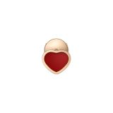 My Happy Hearts 18k Rose Gold Carnelian Inlay Single Earring