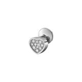 My Happy Hearts 18k White Gold Single Diamond Heart Earring