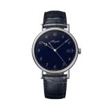 Classique 38mm,  Navy Dial, Self Winding, 18k White Gold Case, Navy Leather Strap Watch