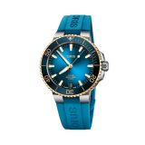 Aquis Date Calibre 400 41.5mm Blue Dial Automatic Movement Stainless Steel Case Rubber Strap Watch