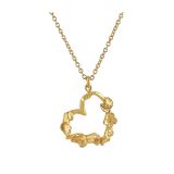 Alex Monroe Floral Heart Itsy Bitsy Bee Gold Plated Necklace GGN1-GP
