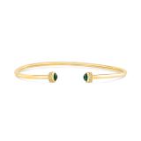 18k Gold Sceptre Diamond & Malachite Bangle