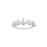 Ice Crystals Sterling Silver Ring Size 52 by Thomas Sabo