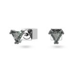 Swrovski Stilla Ruthenium Plated Triangle Cut Stud Earrings