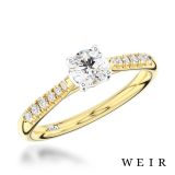 Yellow gold/platinum 0.33ct D SI1  Round brilliant cut Diamond Engagement Ring