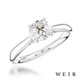 Platinum 0.71ct G SI1  Round brilliant cut Diamond Engagement Ring