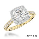 Yellow gold/platinum 0.70ct F SI1  Round brilliant cut Diamond Engagement Ring
