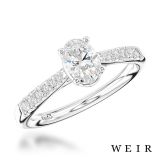 Platinum 0.50ct G VS2  Oval cut Diamond Engagement Ring