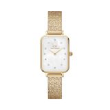 Quadro Lumine Pressed Piano 20 x 26mm MOP Dial Quartz Gold Plated Watch