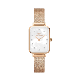 Quadro 20x26mm  Quartz Rose Gold Plated Watch