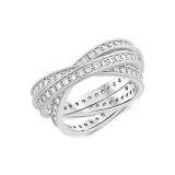 Weir Collection Platinum Diamond Interlinking Band Ring
