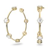 Swarovski Gold-Toned Plated Cubic Zirconia Constella Hoop Earrings