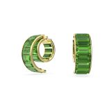 Swarovski Gold-Toned Plated Crystal Matric Hoop Earrings