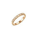 Ice Cube 18k Rose Gold Diamond Ring