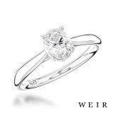 Platinum 1.51ct H SI2  Oval cut Diamond Engagement Ring