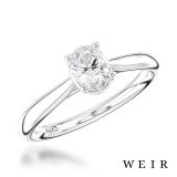Platinum 0.50ct E VS2  Oval cut Diamond Engagement Ring