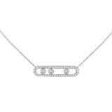 18k White Gold Move Pavé Diamond Necklace