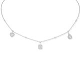18k White Gold My Twin Trio Diamond Necklace