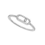 Messika 18k Gold Move Uno Pave Diamond Ring