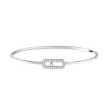 18k White Gold Move Uno Pavé Flex Bangle