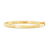 9K Gold 4mm Square Section Hinged Solid Bangle
