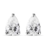 18k Pear Cut 0.35ct Diamond Studs