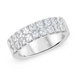 Weir Collection Platinum Double Row 2.16cts Diamond Ring