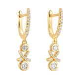 18k Gold Diamond Kiss Earrings